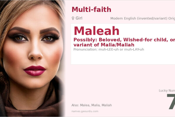 Maleah Name Meaning — Origin, Gender & Details (2025)