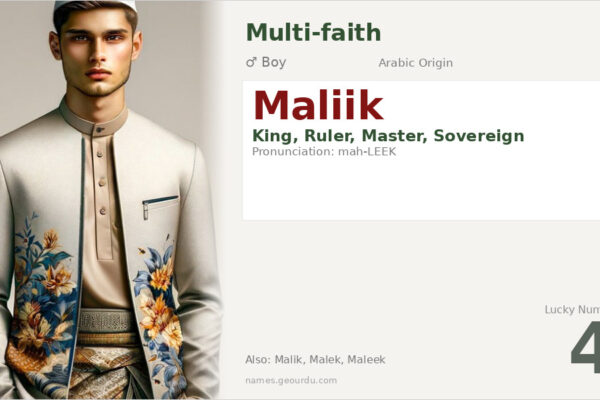 Maliik Name Meaning — Origin, Gender & Details (2025)