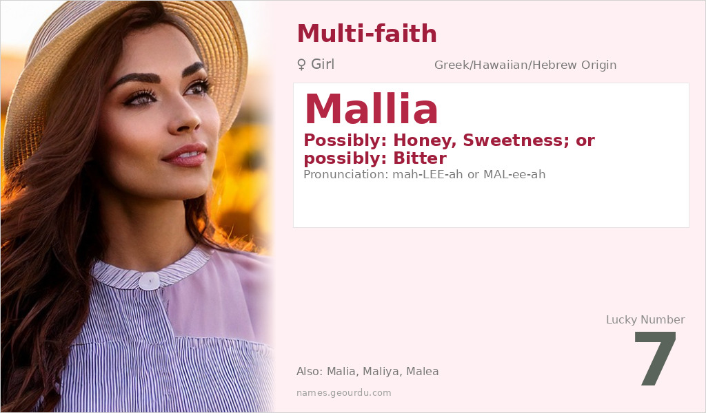 Mallia Name Meaning and Details