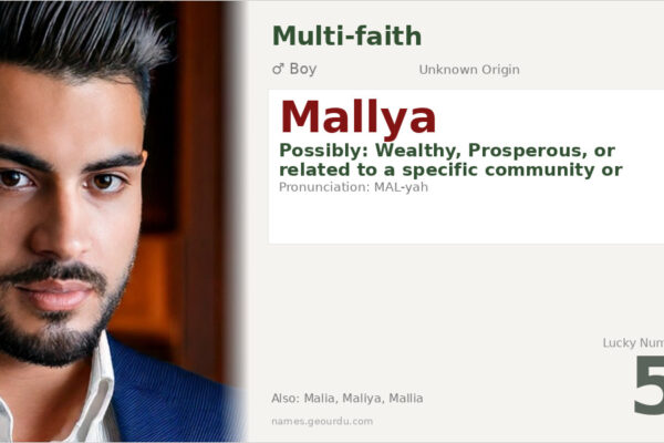 Mallya Name Meaning — Origin, Gender & Details (2025)