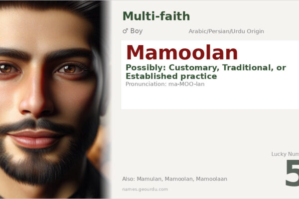 Mamoolan Name Meaning — Origin, Gender & Details (2025)
