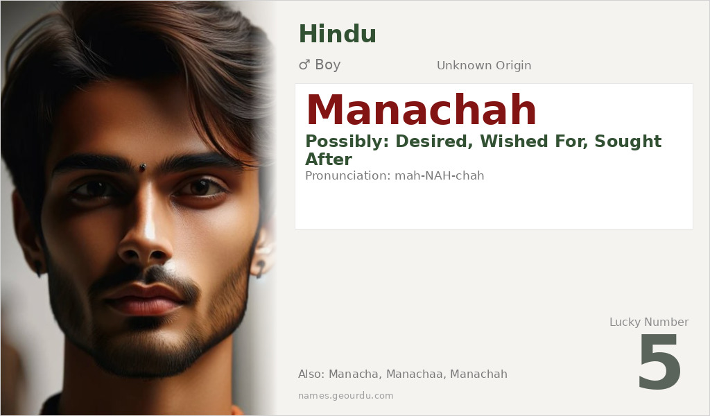 Manachah Name Meaning and Details