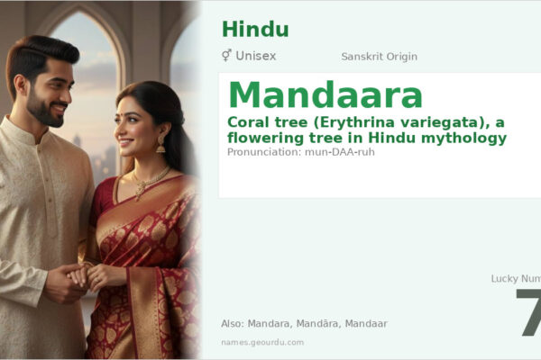 Mandaara Name Meaning — Sanskrit Origin, Gender & Details (2025)