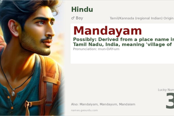 Mandayam Name Meaning — Origin, Gender & Details (2025)