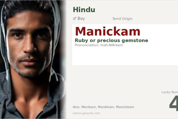 Manickam Name Meaning — Tamil Origin, Boy Name & Details (2025)