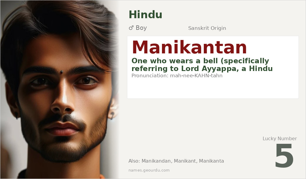 Manikantan Name Meaning and Details