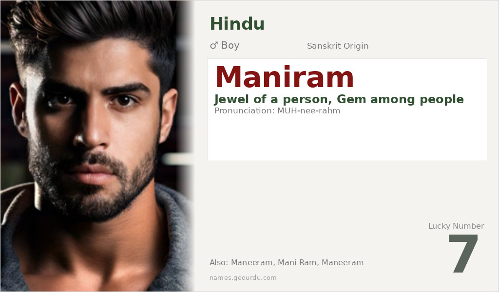 Maniram Name Meaning and Details