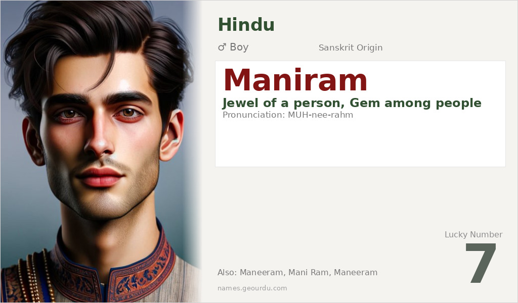 Maniram Name Meaning and Details