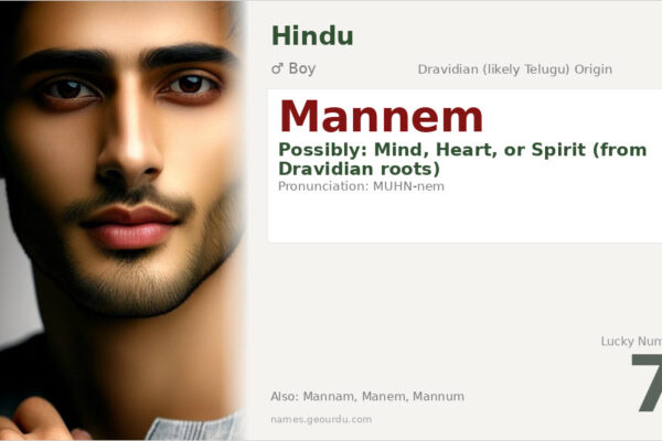 Mannem Name Meaning — Origin, Gender & Details (2025)
