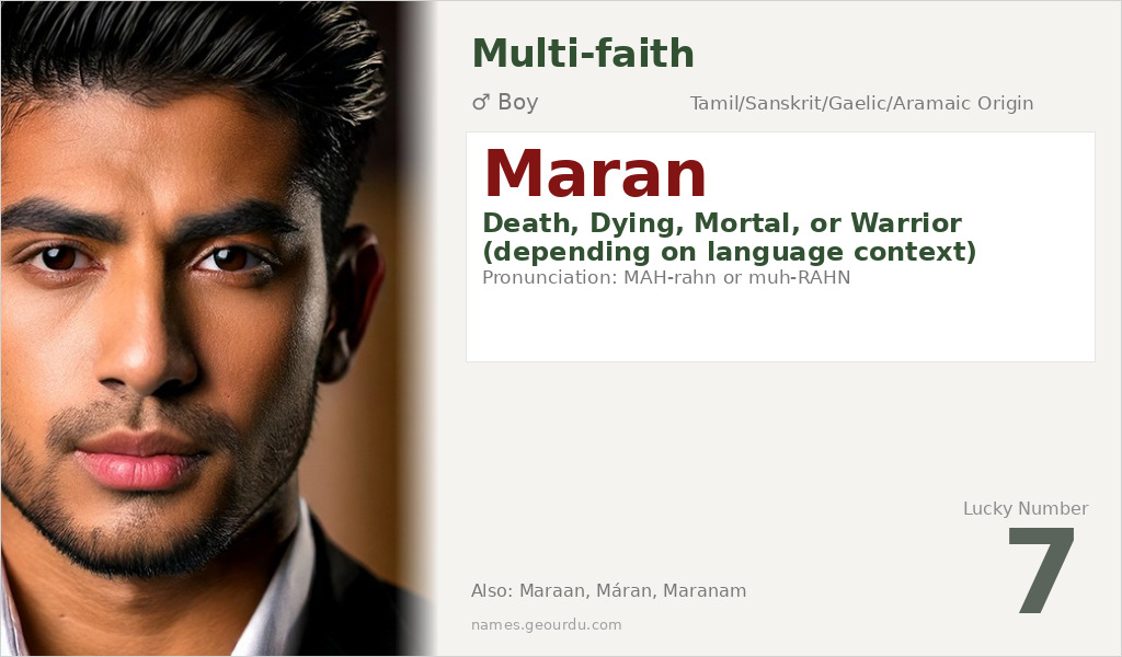 Maran Name Meaning and Details