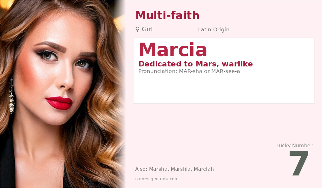 Marcia Name Meaning and Details