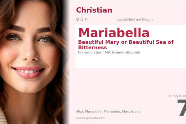 Mariabella Name Meaning — Origin, Gender & Details (2025)
