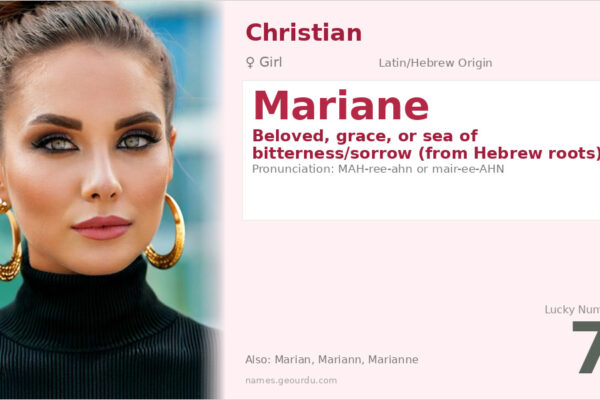 Mariane Name Meaning — Origin, Gender & Details (2025)