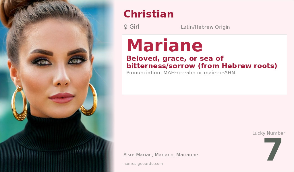 Mariane Name Meaning and Details