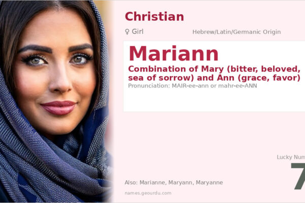 Mariann Name Meaning — Origin, Gender & Details (2025)