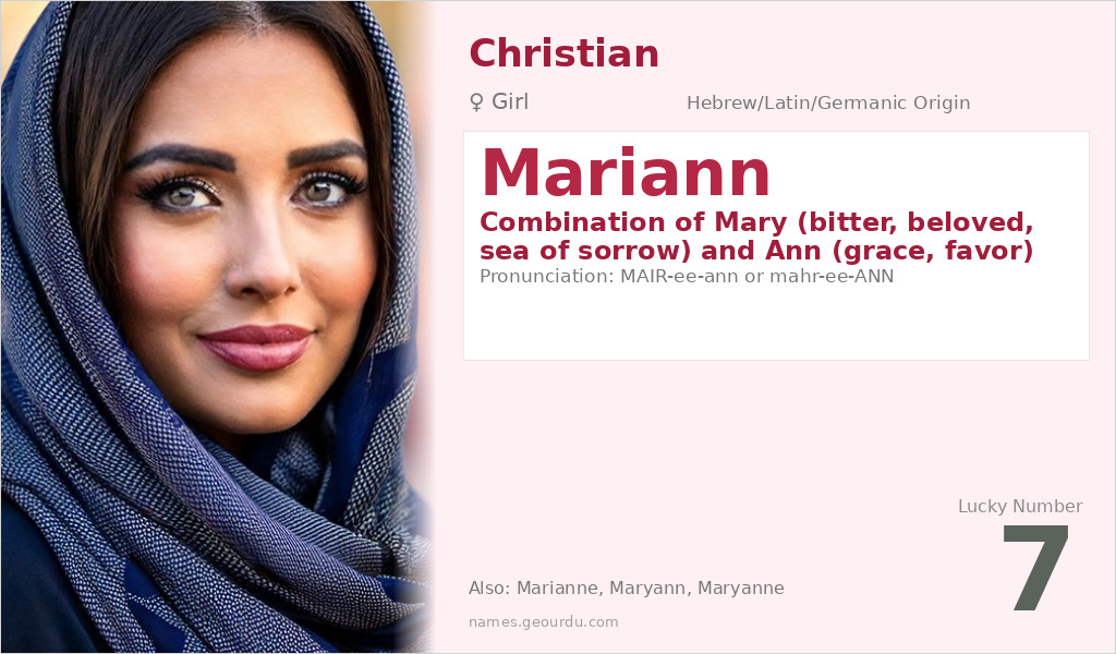 Mariann Name Meaning and Details