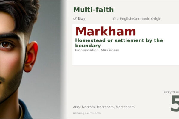 Markham Name Meaning — English Origin, Boy Name & Details (2025)