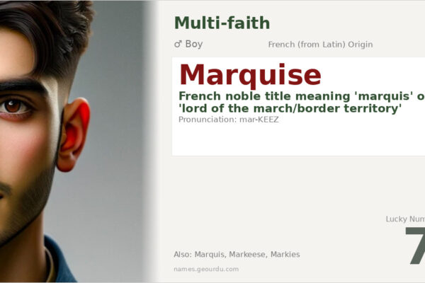 Marquise Name Meaning — French Origin, Boy Name & History (2025)