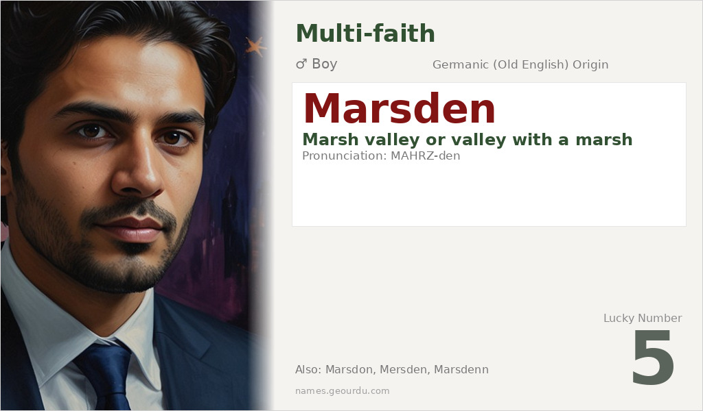 Marsden Name Meaning and Details