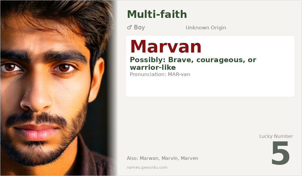 Marvan Name Meaning and Details