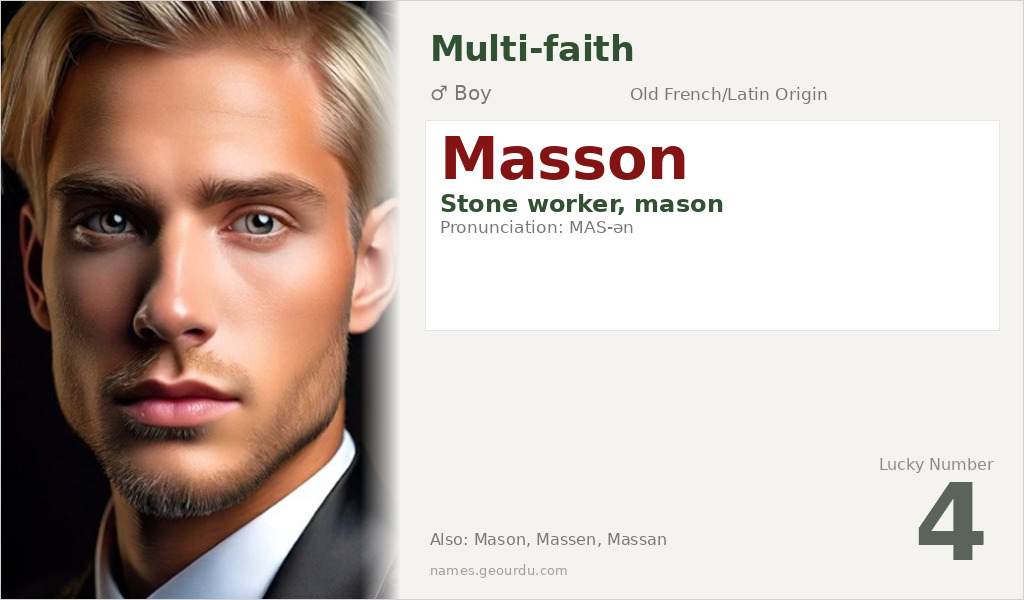 Masson Name Meaning and Details
