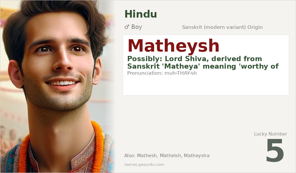 Matheysh Name Meaning and Details