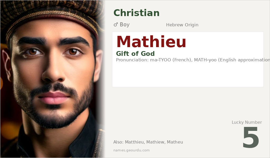 Mathieu Name Meaning and Details