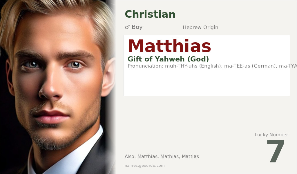 Matthias Name Meaning and Details