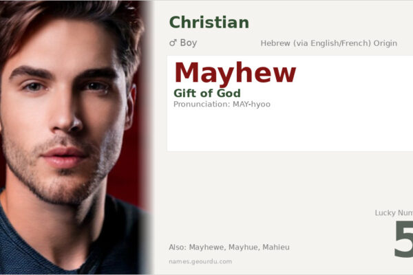 Mayhew Name Meaning — Origin, Gender & Details (2025)