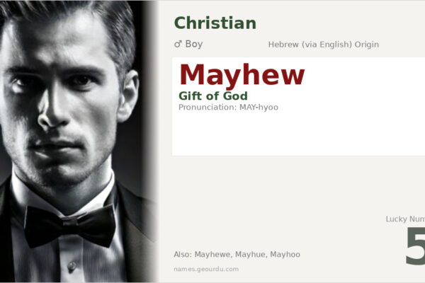 Mayhew Name Meaning — Hebrew Origin, Boy Name & History (2025)