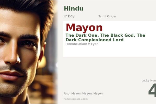 Mayon Name Meaning — Tamil Origin, Hindu God & History (2025)
