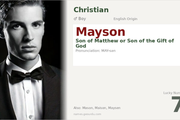 Mayson Name Meaning — Origin, Gender & Details (2025)