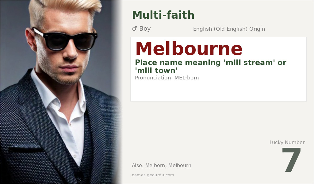 Melbourne Name Meaning and Details