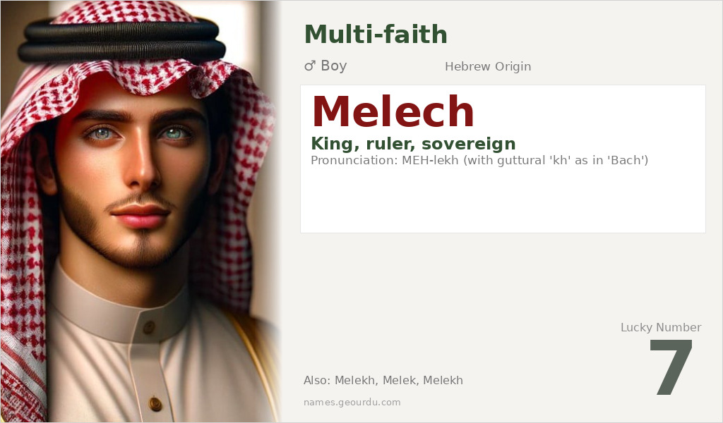 Melech Name Meaning and Details