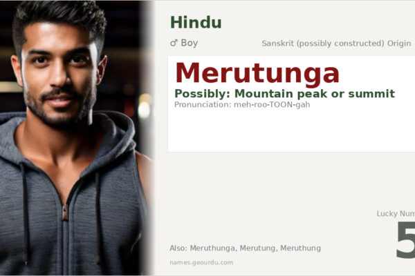 Merutunga Name Meaning — Origin, Gender & Details (2025)