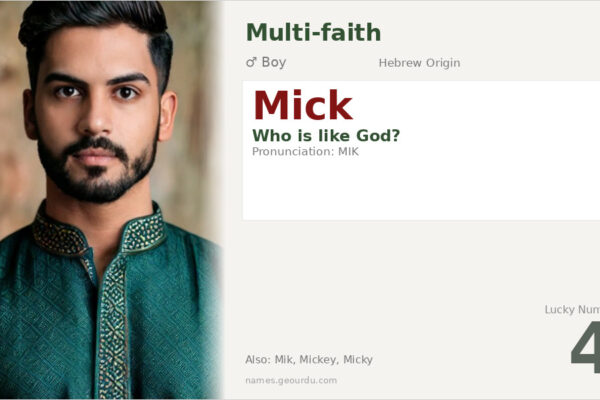 Mick Name Meaning — Hebrew Origin, Boy Name & Details (2025)