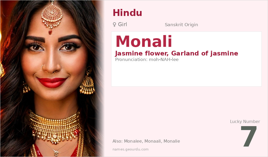 Monali Name Meaning and Details
