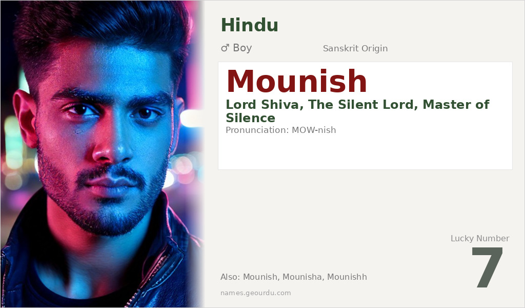 Mounish Name Meaning and Details