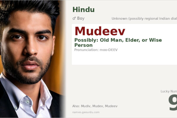 Mudeev Name Meaning — Origin, Gender & Details (2025)