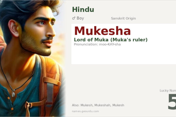 Mukesha Name Meaning — Sanskrit Origin, Boy Name & Details (2025)