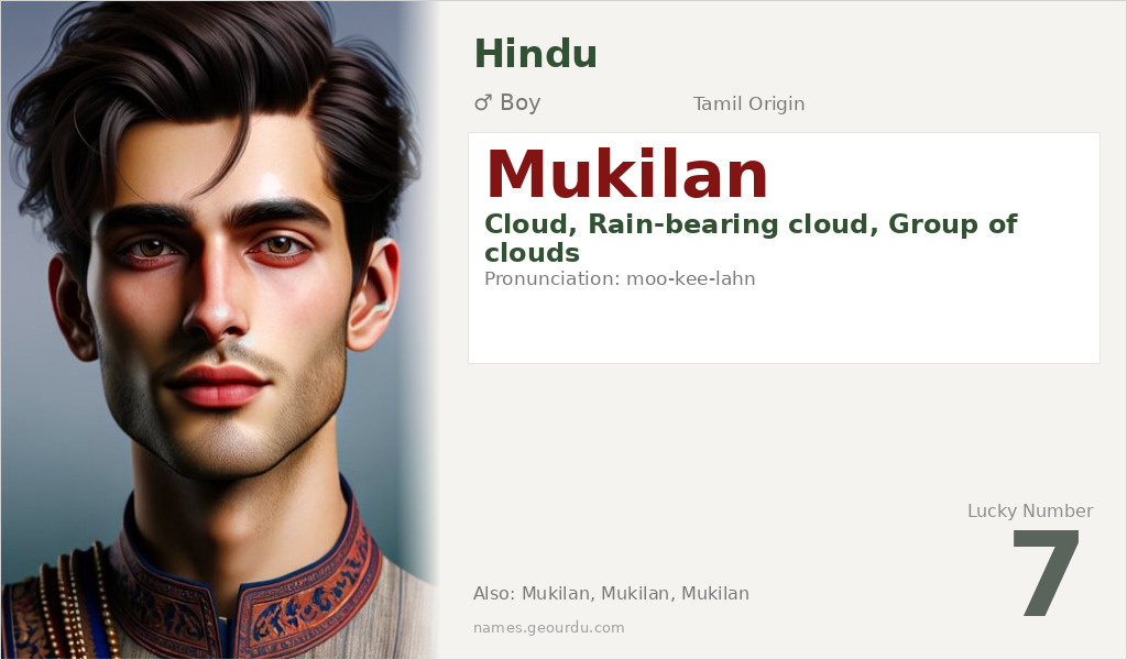 Mukilan Name Meaning and Details