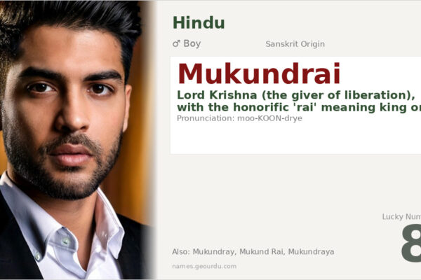 Mukundrai Meaning — Sanskrit Origin, Boy Name & Details (2025)