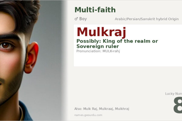Mulkraj Name Meaning — Origin, Gender & Details (2025)