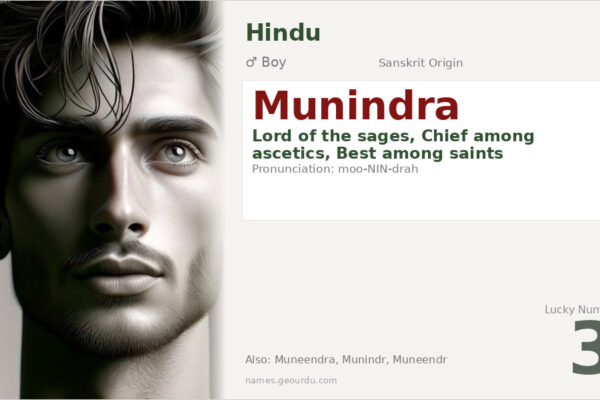 Munindra Name Meaning — Sanskrit Origin, Hindu Boy Name & Details (2025)