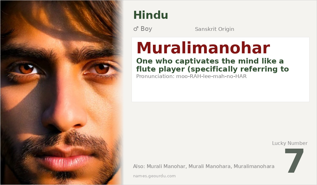 Muralimanohar Name Meaning and Details