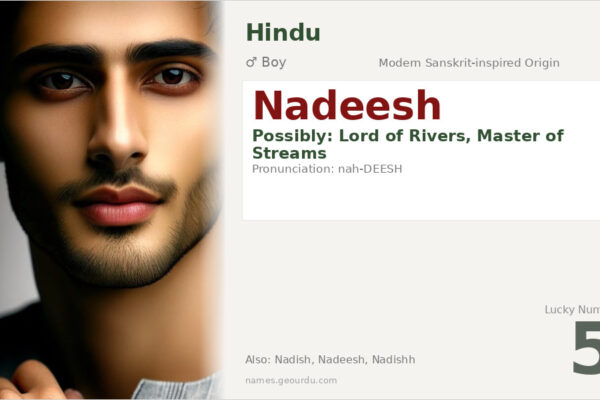 Nadeesh Name Meaning — Origin, Gender & Details (2025)