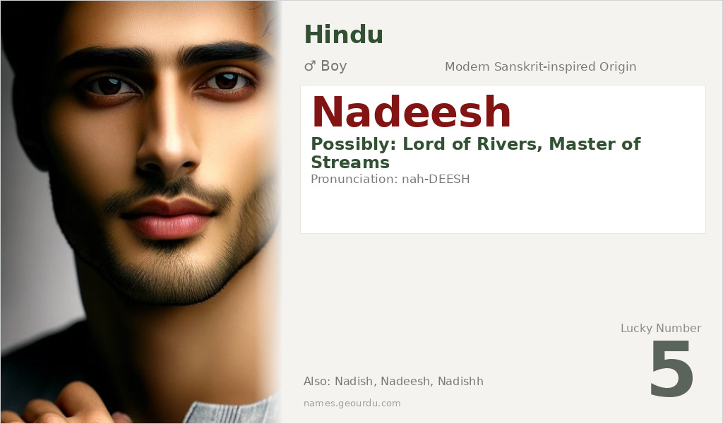 Nadeesh Name Meaning and Details