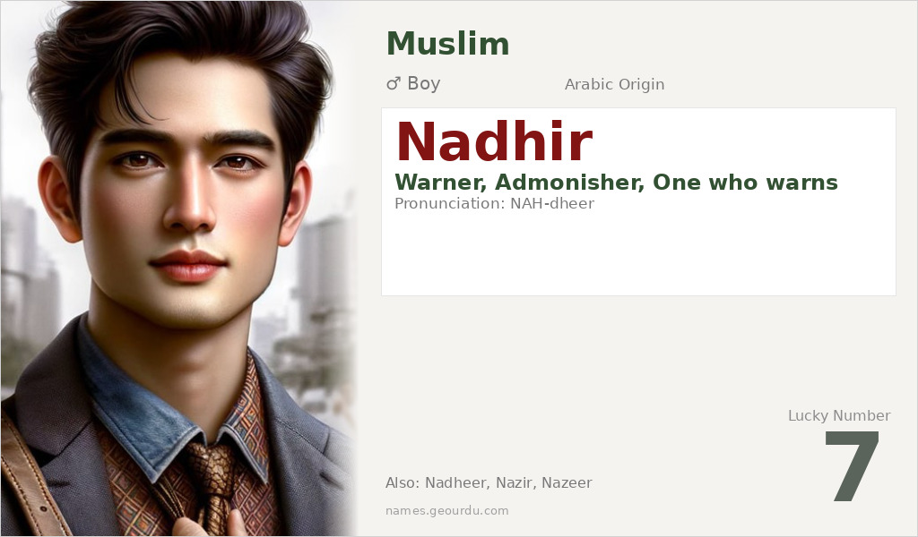Nadhir Name Meaning and Details