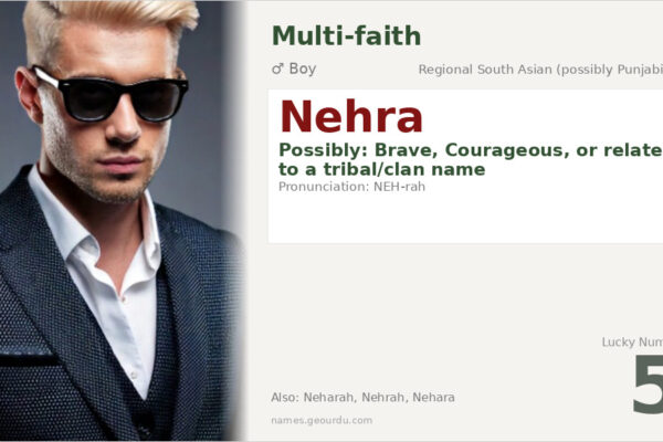 Nehra Name Meaning — Origin, Gender & Details (2025)