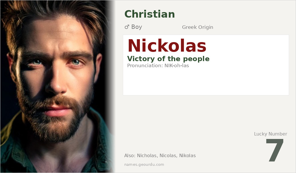 Nickolas Name Meaning and Details